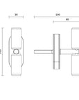 ARTISAN Fenster T-Bar Griff / AWTH Gold & Natürliches Eichenholz