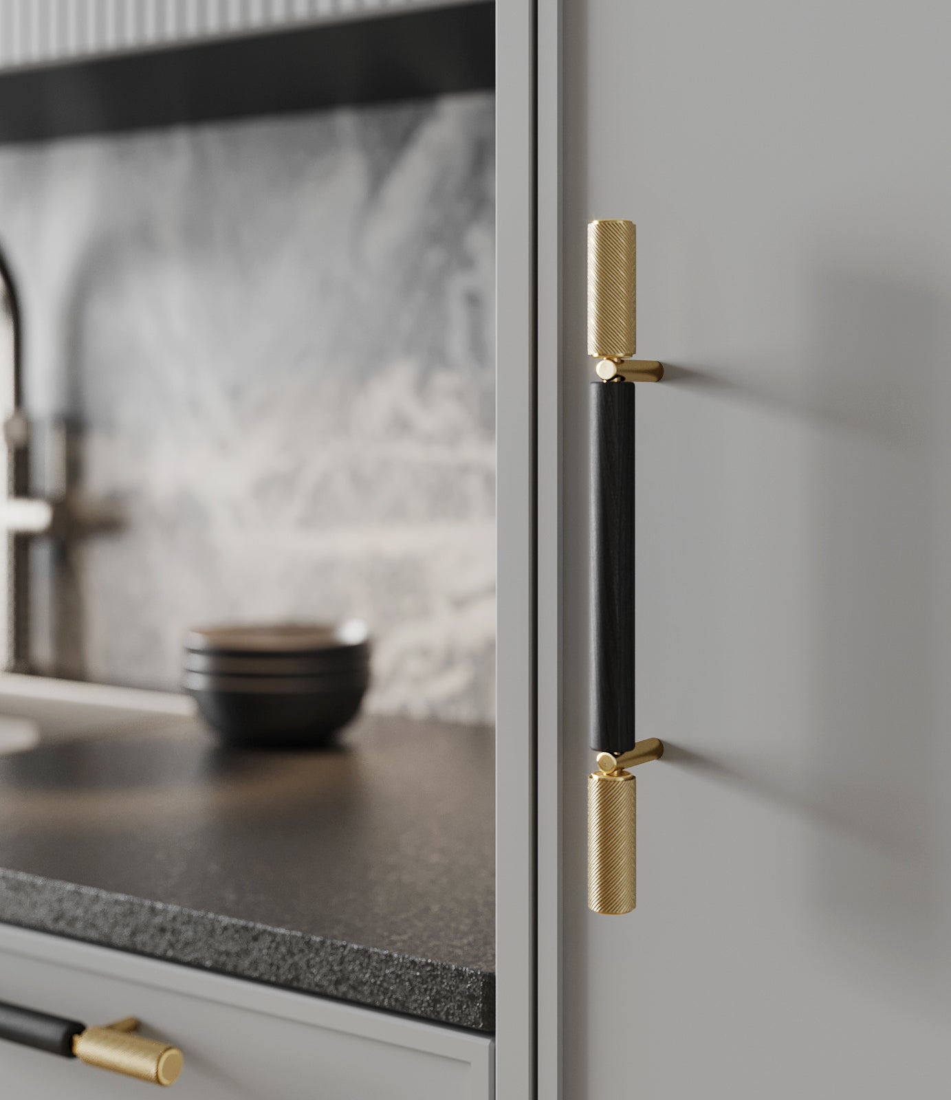 luxury kitchen pull up bars and handles 